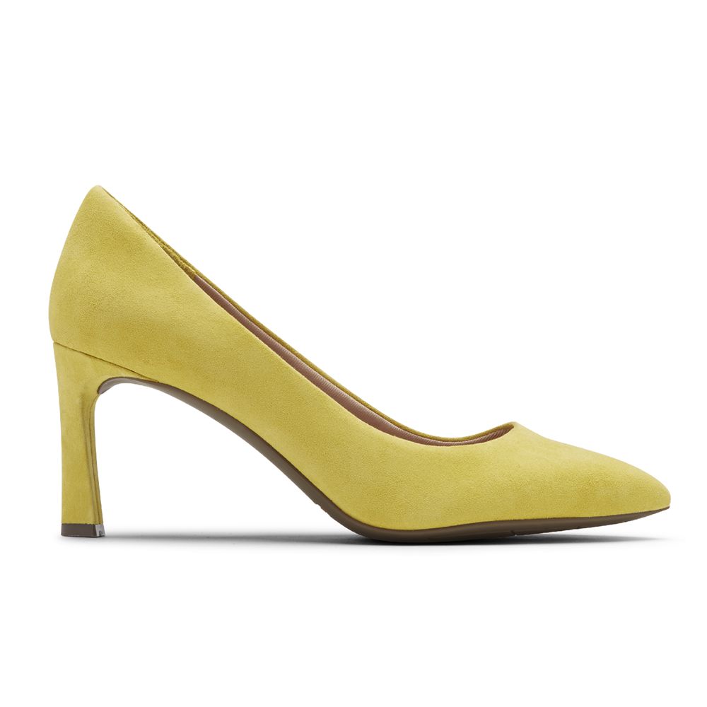 Rockport Total Motion Sheehan Heel - Womens Pumps - Yellow - NZ (TZV-892435)